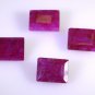 Dyed Rubi loose Stone 1 Pieces 7 x 9 mm Emerald cut multi faceted Gemstone