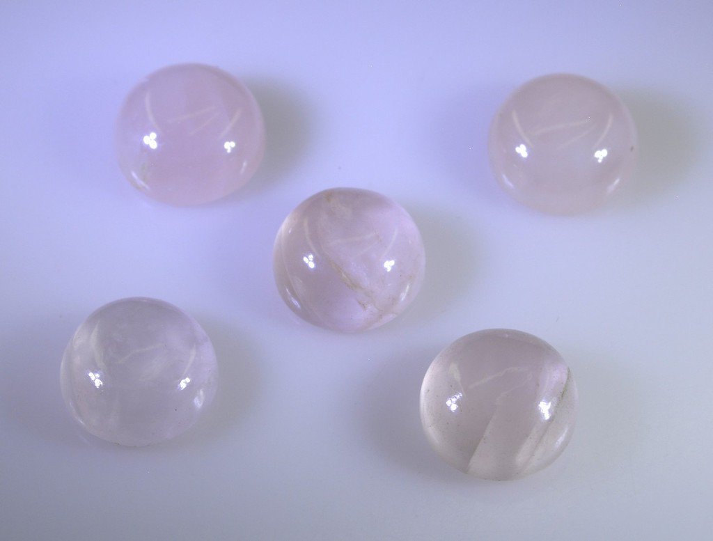 Rose Quartz loose Stone 1 Pieces 12 x 12 mm Round Pink cabochon Gemstone