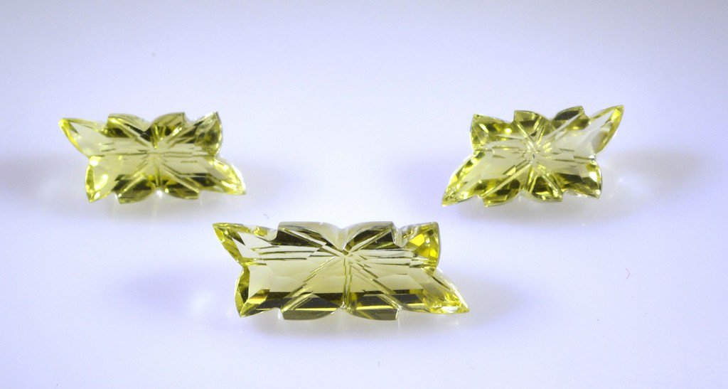 lemon Quartz loose Stone 1 Pieces 7x15,7x10 mm Fancy Yellow faceted Gemstone