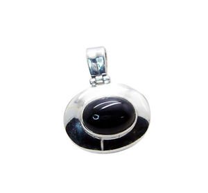 Riyo Black Onyx Silver Online Jewellery Swirl Pendant L 1in Spbon-6008