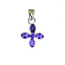 Riyo Amethyst Silver Jewelry Home Party Lucky Charm Pendants L 1in Spame-2099