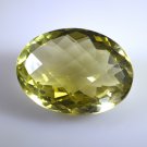 lemon Quartz loose Stone 1 Pieces 30 x 32 mm Oval Yellow faceted Gemstone