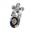 Riyo Smoky Quartz Silver Body Jewellery Dress Pendants L 1in Spsqu-76020