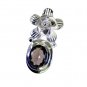 Riyo Smoky Quartz Silver Body Jewellery Dress Pendants L 1in Spsqu-76020