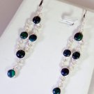 Riyo Malachite 925 Silver Chandelier Earrings L 1in Semal-48020