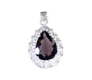 Riyo Smoky Quartz Silver Body Jewelry Endless Strand Pendant L 1in Spsqu-76021