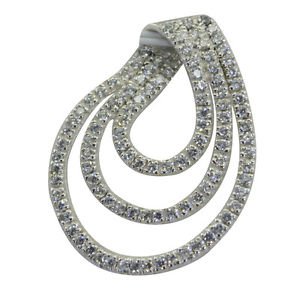 Riyo CZ925 Solid Sterling Silver Cute Pendant L 2in Spwhcz-110030