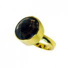 Smoky Quartz 18-Kt Y Gold Fashion Beautiful Ring