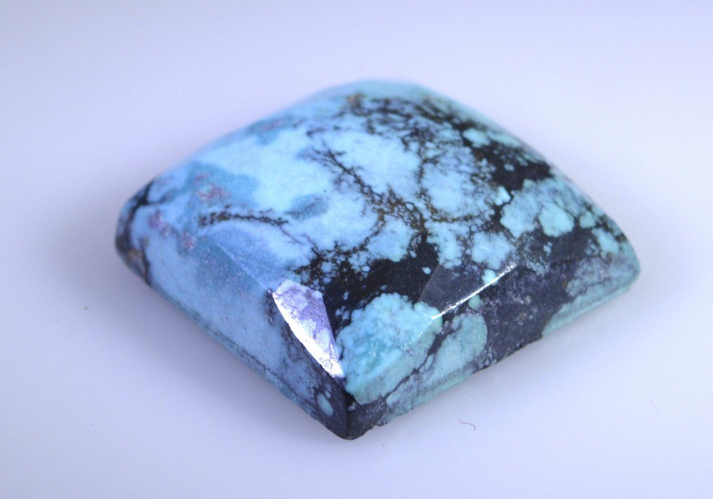 Turquoise loose Stone 1 Pieces 18 x 18 mm Princess multi faceted Gemstone