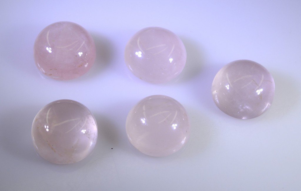 Rose Quartz loose Stone 1 Pieces 11 x 11 mm Round Pink cabochon Gemstone