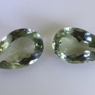 Green amethyst loose Stone 1 Pieces 12 x 18 mm Pear Green faceted Gemstone