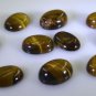 Tiger Eye loose Stone 1 Pieces 12 x 16 mm Oval Brown cabochon Gemstone