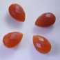 Red onyx loose Stone 1 Pieces 10 x 15 mm Pear Red faceted Gemstone
