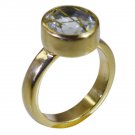 Riyo Multi Gold Plated Rutile Quartz CZ Ring good-looking handmade jewelry for s