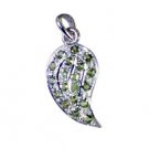 Riyo Peridot Silver Wedding Jewelry Butterfly Pendant L 1in Spper-58027