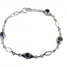 Riyo Black 925 sterling silver Black Oynx Bracelet splendid handmade jewellery d