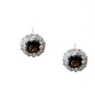 Riyo Smoky Quartz Quality Silver Jewelry Earring L 0.2in Sesqu-76014