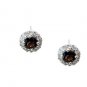 Riyo Smoky Quartz Quality Silver Jewelry Earring L 0.2in Sesqu-76014