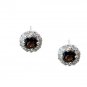 Riyo Smoky Quartz Quality Silver Jewelry Earring L 0.2in Sesqu-76014