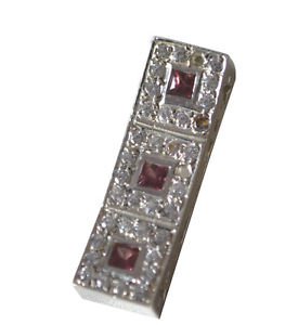 Riyo Red Garnet 925 Solid Sterling Silver Savvy Pendant L 1in Spgar-26134