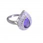 Riyo Amethyst Silver Pendant Jewellery Long Silver Ring Sz 6 Srame6-2019