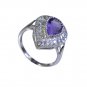 Riyo Amethyst Silver Pendant Jewellery Long Silver Ring Sz 6 Srame6-2019