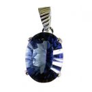 Riyo Blue Mystic Quartz Silver Jewelry Supplies Long Silver Pendant Necklace L 1