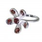 Riyo Garnet Silver Vintage Jewellery Silver Keeper Ring Sz 6 Srgar6-26022