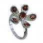 Riyo Garnet Silver Vintage Jewellery Silver Keeper Ring Sz 6 Srgar6-26022