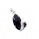 Riyo Garnet Famous Silver Designers Snow White Pendants L 1in Spgar-26028
