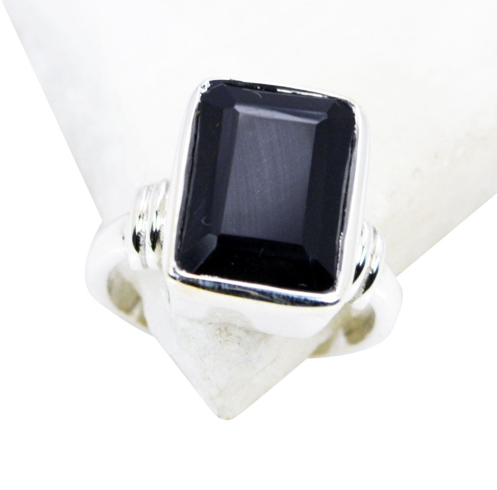 Riyo Black Onyx Elegant Silver Jewelry Silver Dome Ring Sz 6 Srbon6-6001