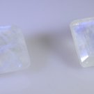 Rainbow Moonstone loose Stone 1 Pieces 10 x 12 mm Emerald cut Multi faceted Gems