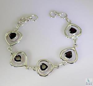 Riyo Garnet Cast Jewelry Silver Bracelet Women L 7.5in Sbragar-26023