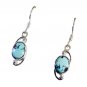 Riyo Turquoise Silver Craft Jewellery Earrings L 2in Setur-82031