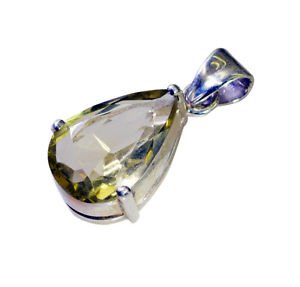 Riyo Lemon Quartz Silver Jewellery For Sale Modern Pendant L 1in Splqu-46013