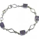 Riyo Purple 925 sterling silver Amethyst Bracelet comely handmade gemstone jewel