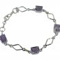 Riyo Purple 925 sterling silver Amethyst Bracelet comely handmade gemstone jewel