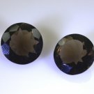Smoky Quartz loose Stone 1 Pieces 20 x 20 mm Round Brown faceted Gemstone