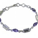 Riyo Purple 925 sterling silver Amethyst Bracelet ravishing handmade fashion jew