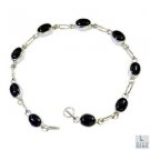 Riyo Black Onyx Custom Jewellery Silver Jewelry Bracelet L 7.5in Sbrabon-6018