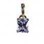Riyo White Silver Jewellery India Stretch Pendants L 0.5in Spwhcz-110026
