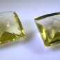 lemon Quartz loose Stone 1 Pieces 20 x 20 mm Princess Yellow faceted Gemstone