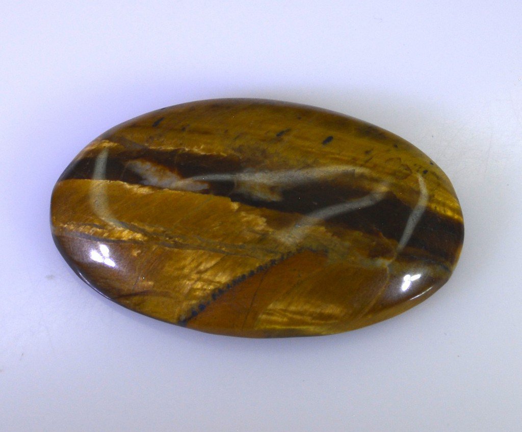 Tiger Eye loose Stone 1 Pieces 20 x 32 mm Oval Brown cabochon Gemstone