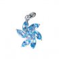 Riyo Blue Topaz Unusual Jewelry Long Silver Pendant Necklace L 0.7in Spbto-10044