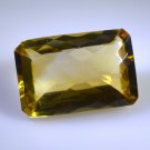 lemon Quartz loose Stone 1 Pieces 18 x 26 mm Emerald cut Yellow faceted Gemstone