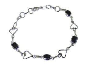 Riyo Black 925 sterling silver Black Oynx Bracelet lovely handmade jewellery SBR