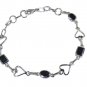 Riyo Black 925 sterling silver Black Oynx Bracelet lovely handmade jewellery SBR