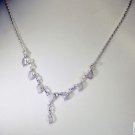 Riyo Rainbow  Button Jewellery Silver Flower Necklace L 16in Snrmo-64016