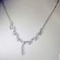 Riyo Rainbow Button Jewellery Silver Flower Necklace L 16in Snrmo-64016