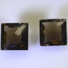 Smoky Quartz loose Stone 1 Pieces 13 x 13 mm Princess Brown faceted Gemstone